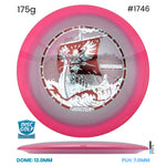 Disc Golf Warehouse Innova Thunderbird - Halo Champion Moondust Plastic - Henna Blomroos 2026 Tour Series Pink/White, Red Metallic 175g