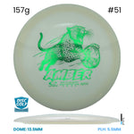 Disc Golf Warehouse Latitude 64 Amber - Opto Plastic White/Green Metallic 157g