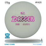 Disc Golf Warehouse Latitude 64 Dagger - Zero Hard Plastic White/Purple Metallic 175g