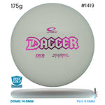 Disc Golf Warehouse Latitude 64 Dagger - Zero Hard Plastic White/Purple Metallic 175g