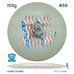 Disc Golf Warehouse Latitude 64 Diamond - Opto Plastic White/Silver, Red Metallic, Blue Metallic 159g