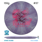 Disc Golf Warehouse Latitude 64 Diamond - Retro Burst Plastic Purple/#37/Red Metallic 156g