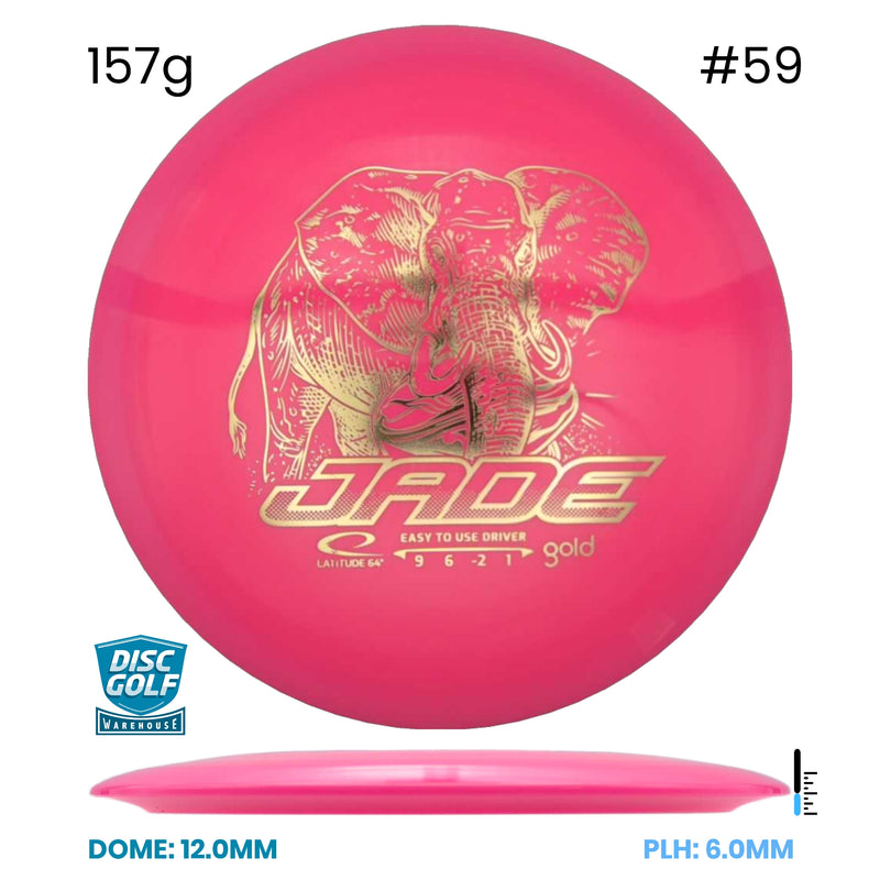Disc Golf Warehouse Latitude 64 Jade - Gold Plastic Pink/Green Metallic 157g