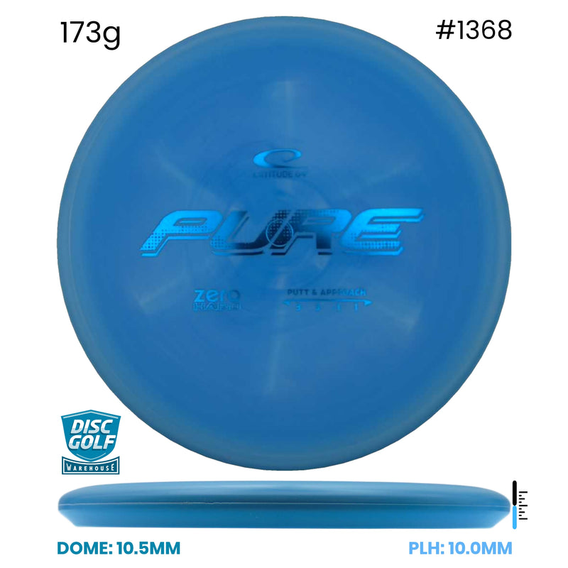 Disc Golf Warehouse Latitude 64 Pure - Zero Hard Blue/Blue Metallic 173g