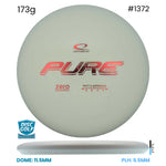 Disc Golf Warehouse Latitude 64 Pure - Zero Hard White/Red Metallic 173g