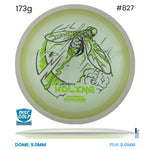 Disc Golf Warehouse MVP Control - Eclipse Plastic - Jeremy Koling Halloween Team Series Glow/Green Stamp 173g