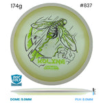 Disc Golf Warehouse MVP Control - Eclipse Plastic - Jeremy Koling Halloween Team Series Glow/Green Stamp 174g