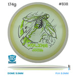 Disc Golf Warehouse MVP Control - Eclipse Plastic - Jeremy Koling Halloween Team Series Glow/Green Stamp 174g