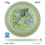 Disc Golf Warehouse MVP Control - Eclipse Plastic - Jeremy Koling Halloween Team Series Glow/Green Stamp 175g