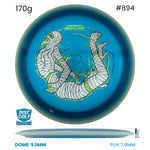 Disc Golf Warehouse MVP Trail - Particle Proton Plastic - James Conrad Halloween Team Series Blue/Multicolor 170g