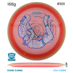 Disc Golf Warehouse MVP Trail - Particle Proton Plastic - James Conrad Halloween Team Series Orange/Black, Green Metallic 168g