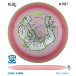 Disc Golf Warehouse MVP Trail - Particle Proton Plastic - James Conrad Halloween Team Series Pink/Black, Green Metallic 168g