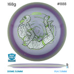 Disc Golf Warehouse MVP Trail - Particle Proton Plastic - James Conrad Halloween Team Series Purple/Black, Green Metallic 168g