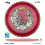 Disc Golf Warehouse MVP Trail - Particle Proton Plastic - James Conrad Halloween Team Series Red/Black, Green Metallic 168g