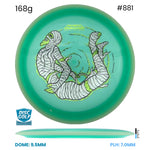 Disc Golf Warehouse MVP Trail - Particle Proton Plastic - James Conrad Halloween Team Series Teal/Black, Green Metallic 168g
