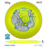 Disc Golf Warehouse MVP Trail - Particle Proton Plastic - James Conrad Halloween Team Series Yellow/Purple Metallic, Green Metallic 166g