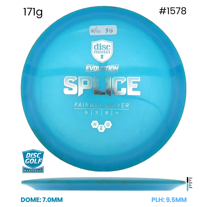 Disc Golf Warehouse Pre-loved Fairway Drivers Splice - Neo - 8/10 171g