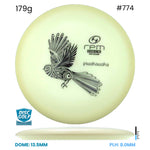 Disc Golf Warehouse RPM Piwakawaka - Glow Plastic Glow/Black 179g