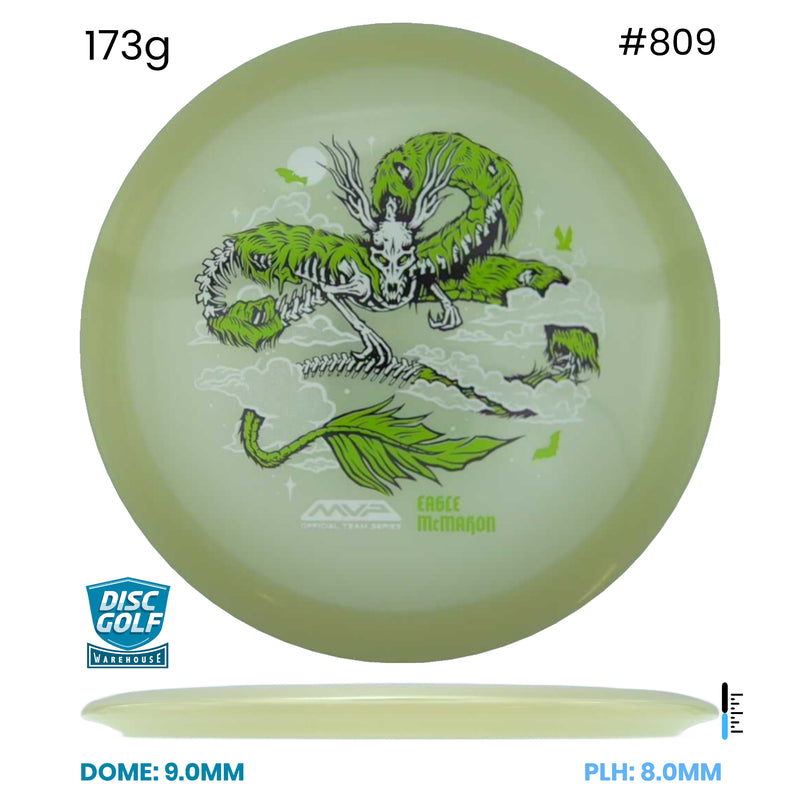 Disc Golf Warehouse Streamline Ascend - Eclipse Plastic - Eagle McMahon Halloween Team Series Glow/Green Stamp 173g