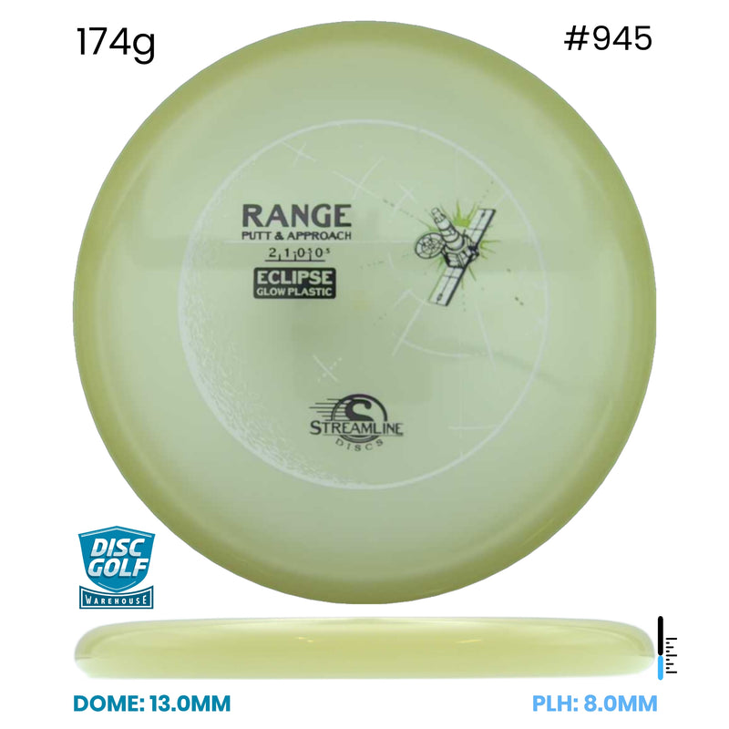 Disc Golf Warehouse Streamline Range - Eclipse Glow Plastic Glow/Black, Rainbow Holo 174g