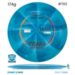 Disc Golf Warehouse Streamline Trace - Cosmic Neutron Plastic Blue/Gold, Red Metallic 174g