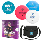Discmania 3 Disc Starter Set with box and DGW Starter Bag, Black, Essence, Origin and Link discs