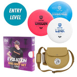 Discmania 3 Disc Starter Set with box and DGW Starter Bag, Sandstone, Essence, Origin and Link discs